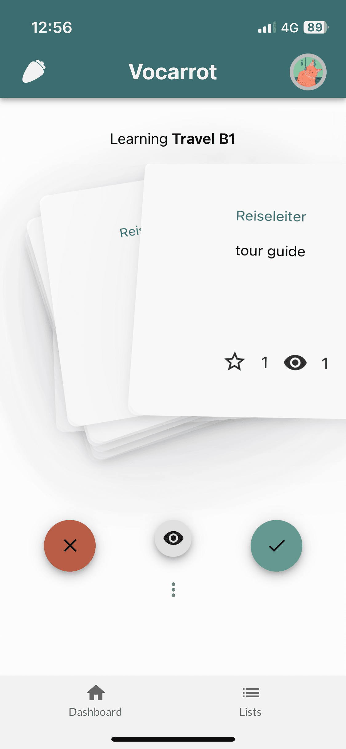 Flashcard example