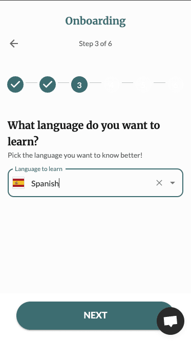 Onboarding step 3