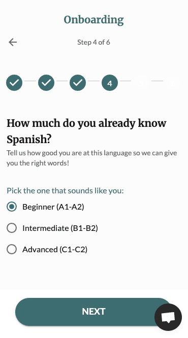 Onboarding step 4