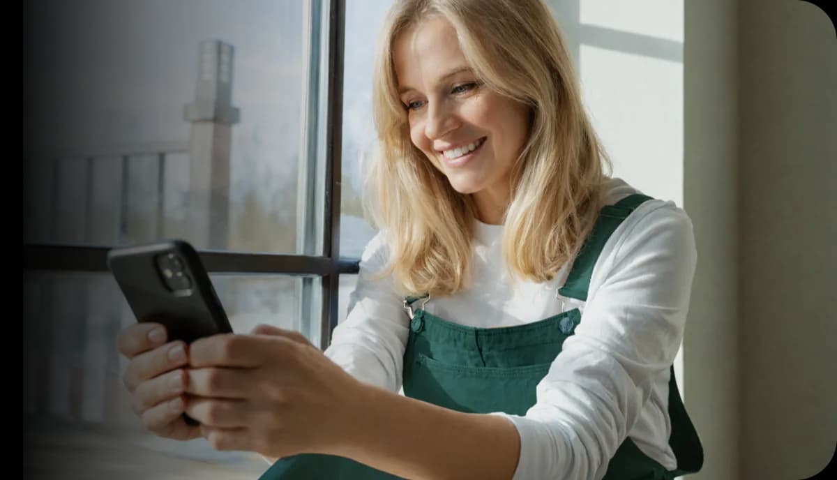 Student studying on a phone
